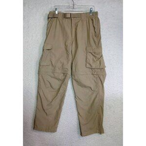 Guide Gear Pants Men's 32x30 Tan Cargo Zip Off Convertible Hiking Outdoor Nylon